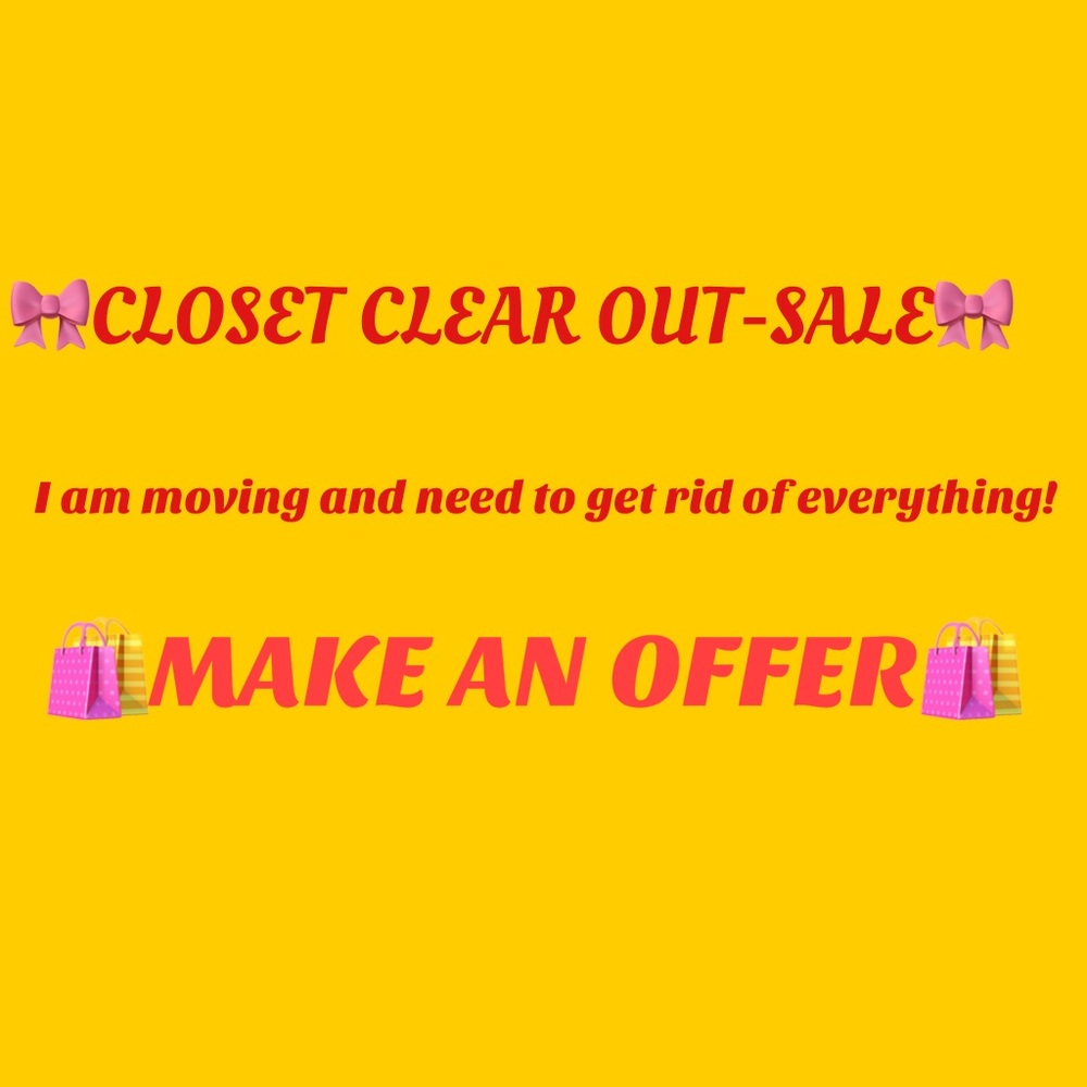 CLOSET CLEAR OUT SALE🎀 MOVING SALE🛍🛒